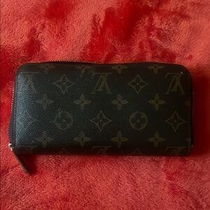 Louis Vuitton Black and Brown Monogram Wallet